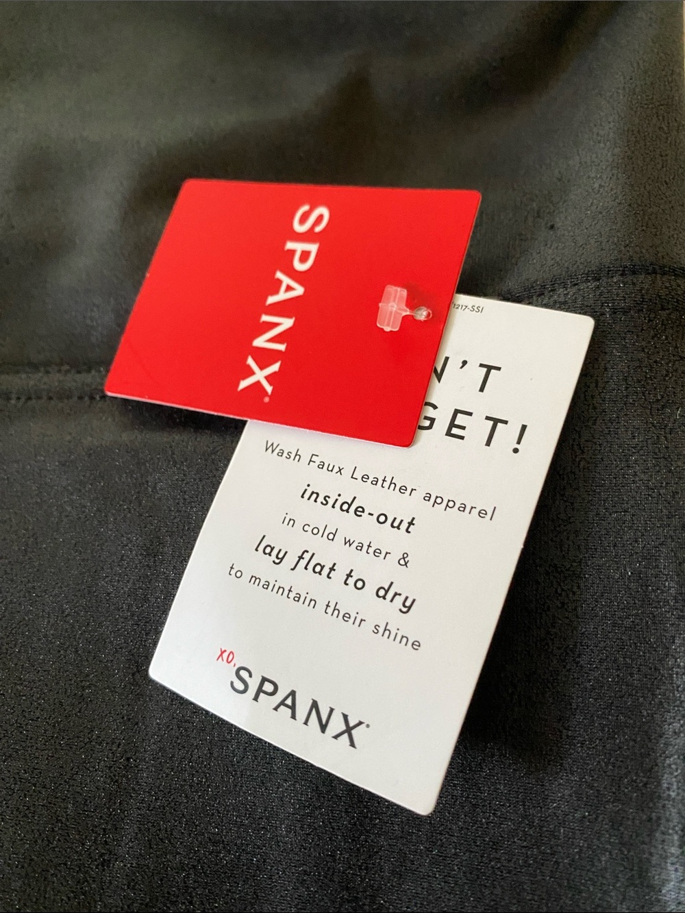 SPANX Black Faux Leather High-Waist Pencil Skirt